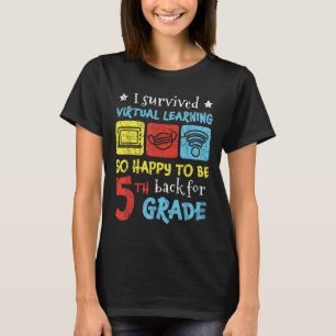 Camiseta De Volta à Escola Eu Sobrevivi à Aprendizagem Virt