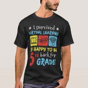 Camiseta De Volta à Escola Eu Sobrevivi à Aprendizagem Virt