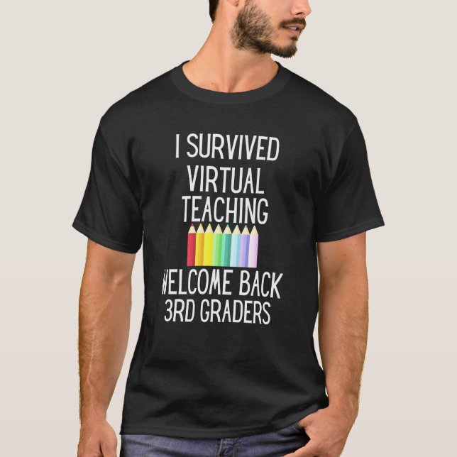 Camiseta De Volta À Escola Eu Sobrevivi Ao Aprendizado Virt (Frente)