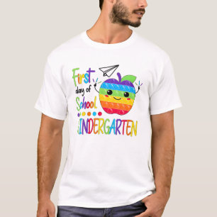 Camiseta De Volta À Escola Feliz Primeiro Dia Da Escola Kin
