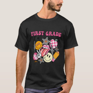 Camiseta De Volta À Escola Feliz Primeiro Dia Do Primeiro G