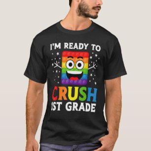 Camiseta De Volta à Escola Fofa 1ª Série Classe Pop It Meni