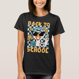 Camiseta De Volta à Escola Funny Silly Goose Primeiro Dia D