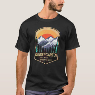 Camiseta De Volta à Escola Jardim de Infância A Aventura Co