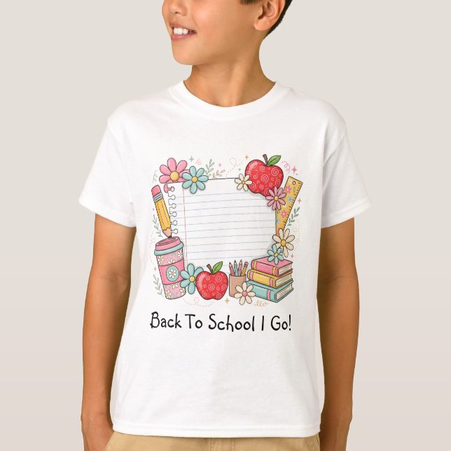 Camiseta De Volta à Escola Jovens-Meninos & Meninas (Frente)