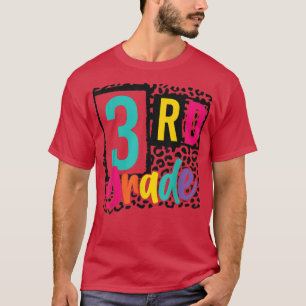 Camiseta De volta à escola, leopardo do 3º ano, 1º dia da e
