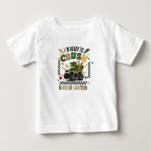 Camiseta De Volta à Escola Maternal Caminhão Monstro Dinoss