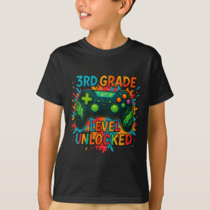 Camiseta De Volta à Escola Meninos do 3º Ano Gamer Primeiro