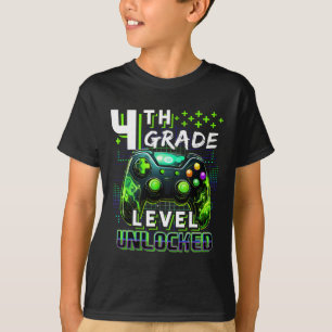 Camiseta De Volta à Escola Meninos do 4º Ano Gamer Primeiro