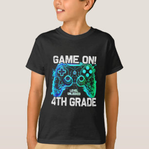 Camiseta De Volta à Escola Meninos do 4º Ano Gamer Primeiro
