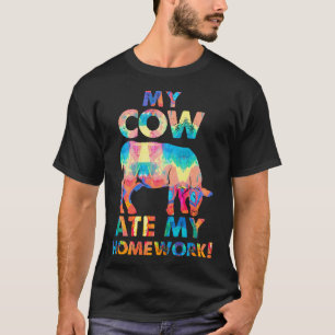 Camiseta De Volta à Escola Meu Boi Comeu Meu Dever de Casa