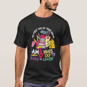 Camiseta De volta à escola meu primeiro dia do terceiro ano