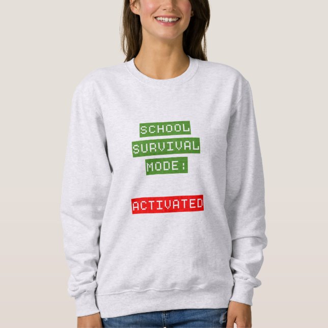 Camiseta De Volta À Escola | Modo de sobrevivência (Frente)