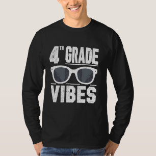 Camiseta De Volta À Escola Na 4ª Série Vibes No Primeiro Di
