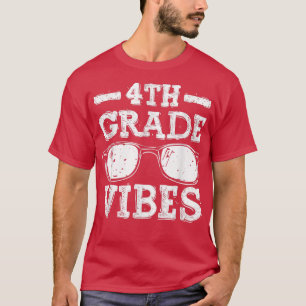 Camiseta De Volta À Escola Na 4ª Série Vibes No Primeiro Di