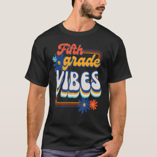 Camiseta De Volta À Escola Na 5ª Série Vibes Retrô Professo