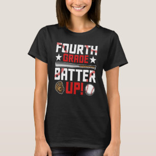 Camiseta De Volta À Escola No Primeiro Dia Do Basebol No 4º