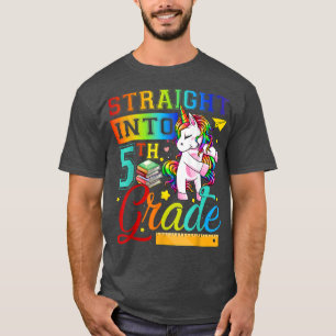 Camiseta De Volta À Escola No Primeiro Dia Do Unicórnio Do
