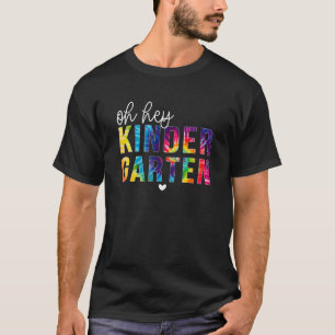 Camiseta De Volta à Escola Oh Hey Jardim de Infância Tie Dy