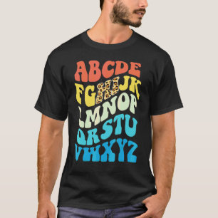Camiseta De Volta à Escola Olá Alfabeto Pré-K Jardim de Inf