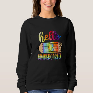 Camiseta De Volta À Escola Olá Jardim De Infância Leopard T