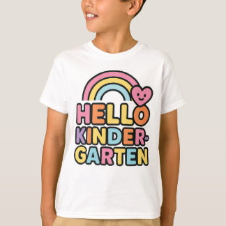Camiseta De Volta à Escola Olá Professor de Jardim de Infân