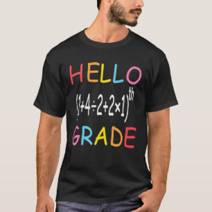 Camiseta De Volta à Escola Olá Quinta Série Equação Matemát