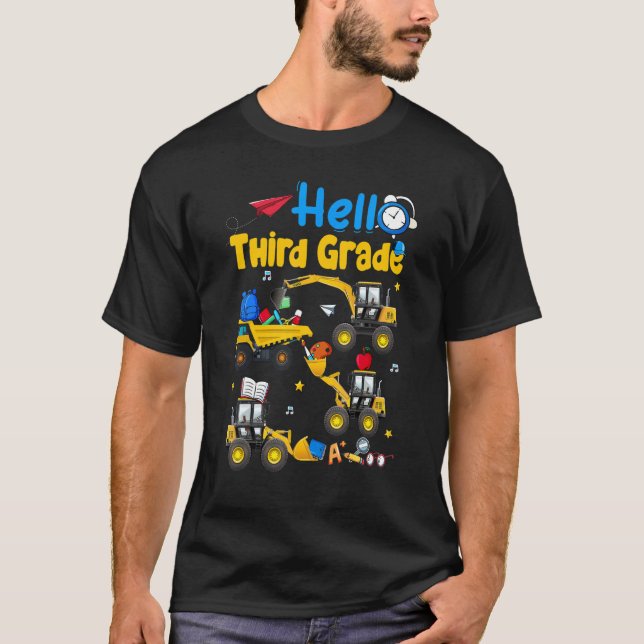 Camiseta De Volta À Escola Olá, Terceiro Grau, Constró De C (Frente)