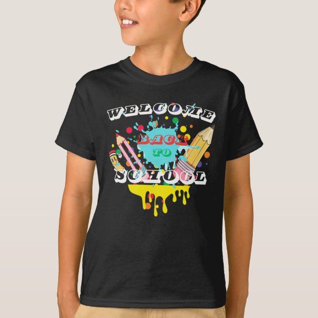 Camiseta de Volta à Escola para Crianças (Frente)