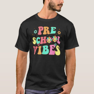 Camiseta De Volta à Escola Pré-Escolar Vibes Groovy Profess