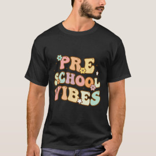 Camiseta De Volta à Escola Pré-Escolar Vibes Retro Estudant