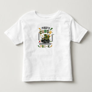 Camiseta De Volta à Escola Pré K Caminhão Monstro Dinossaur