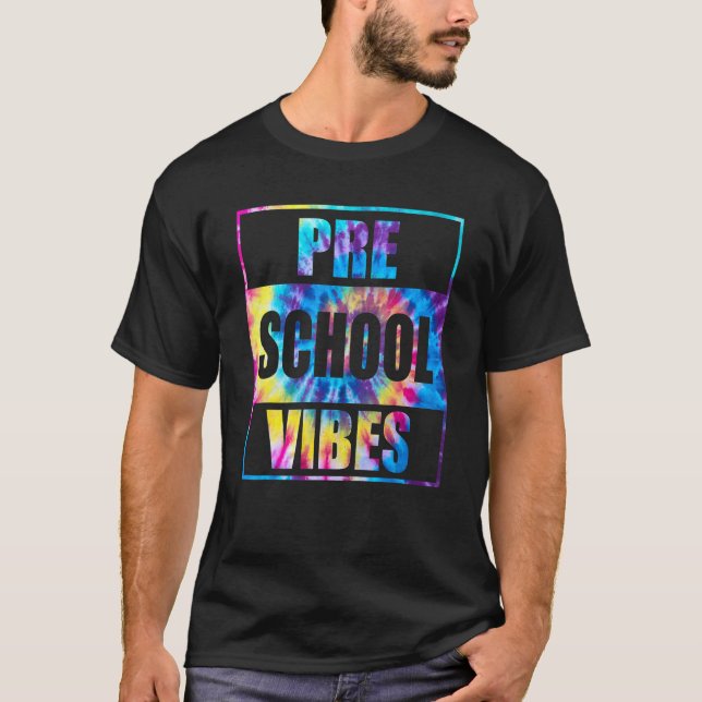 Camiseta De Volta À Escola Pré K Vibes 1rua Dia De Pré-Part (Frente)