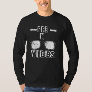 Camiseta De Volta À Escola Pré-K Vibes Professor Do Primeir