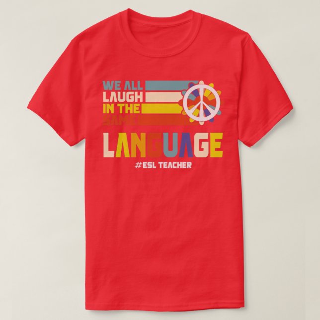 Camiseta De Volta À Escola Primeiro Dia Estudante ESOL (Frente do Design)