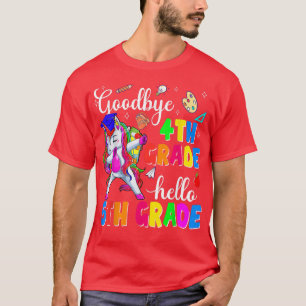 Camiseta De Volta À Escola Primeiro Dia Olá 5 Grau Unicorn 