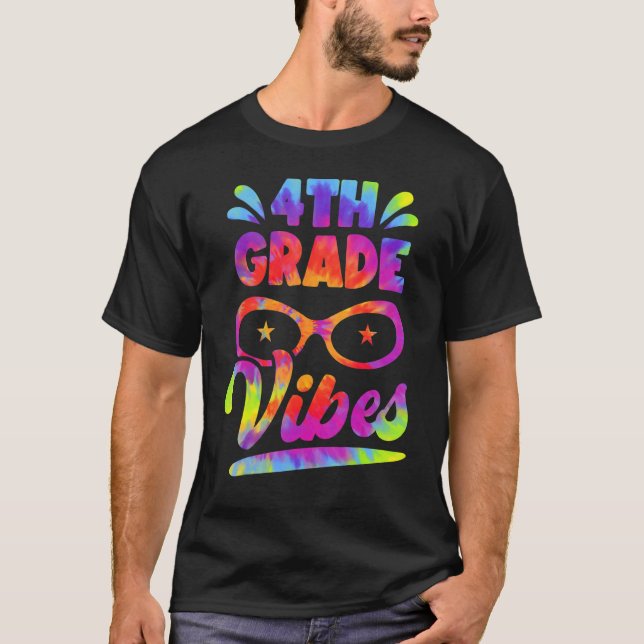 Camiseta De Volta à Escola  Professor Aluno Vibes da 4ª Sér (Frente)