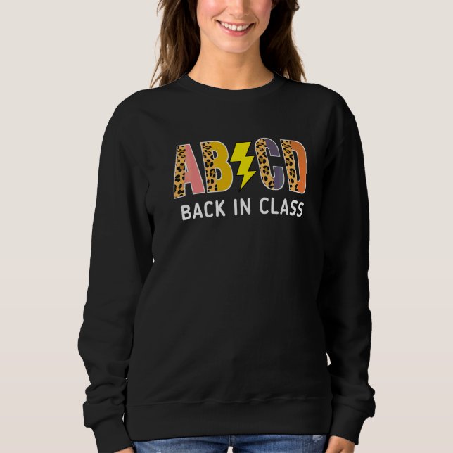Camiseta De Volta à Escola Professor Alunos Leopardo Abcd V (Frente)