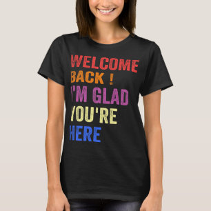 Camiseta De volta à Escola Professor Bem-vindo De Volta Est