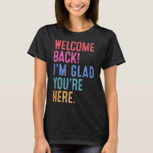 Camiseta De volta à Escola Professor Bem-vindo De Volta Est