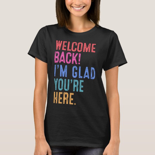 Camiseta De volta à Escola Professor Bem-vindo De Volta Est (Frente)