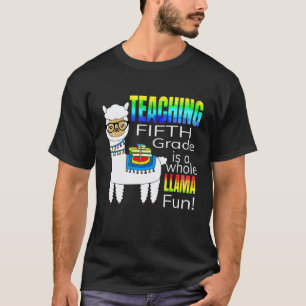 Camiseta De Volta à Escola Professor Llama Ensino Quinta 5ª
