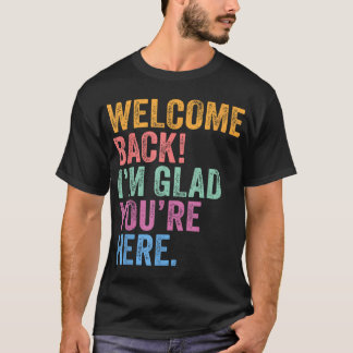 Camiseta De Volta À Escola Professora Bem-Vindo Estou Feliz