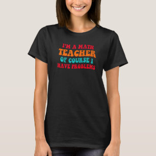 Camiseta De Volta À Escola Professora De Matemática Retro P