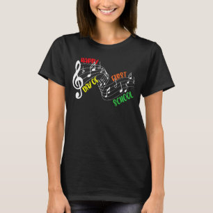 Camiseta De Volta À Escola Professora De Música Feliz Prime