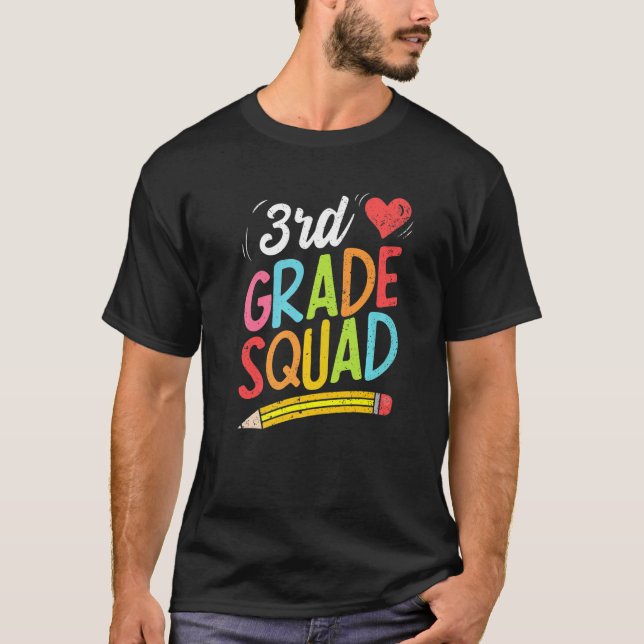 Camiseta De Volta À Escola Professora Do 3º Grau Da Praça (Frente)
