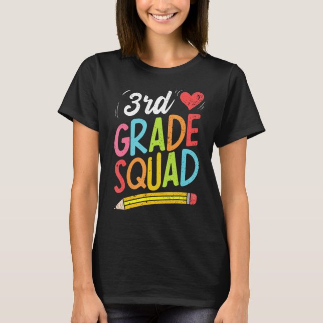Camiseta De Volta À Escola Professora Do 3º Grau Da Praça (Frente)