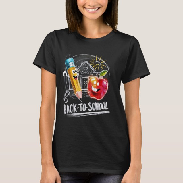 Camiseta De Volta À Escola Professora Engraçada Crianças En (Frente)