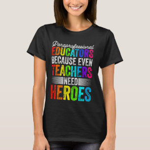 Camiseta De Volta À Escola Professora Paraprofessionnelle E