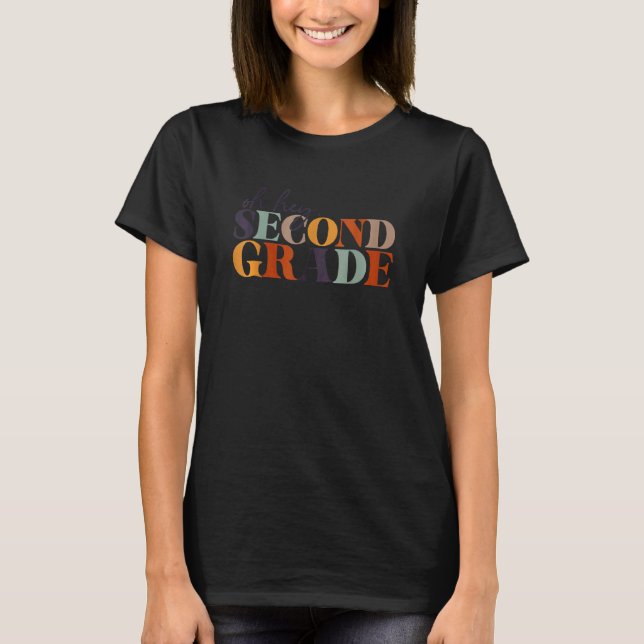 Camiseta De Volta À Escola Professora segundo Segundo (Frente)